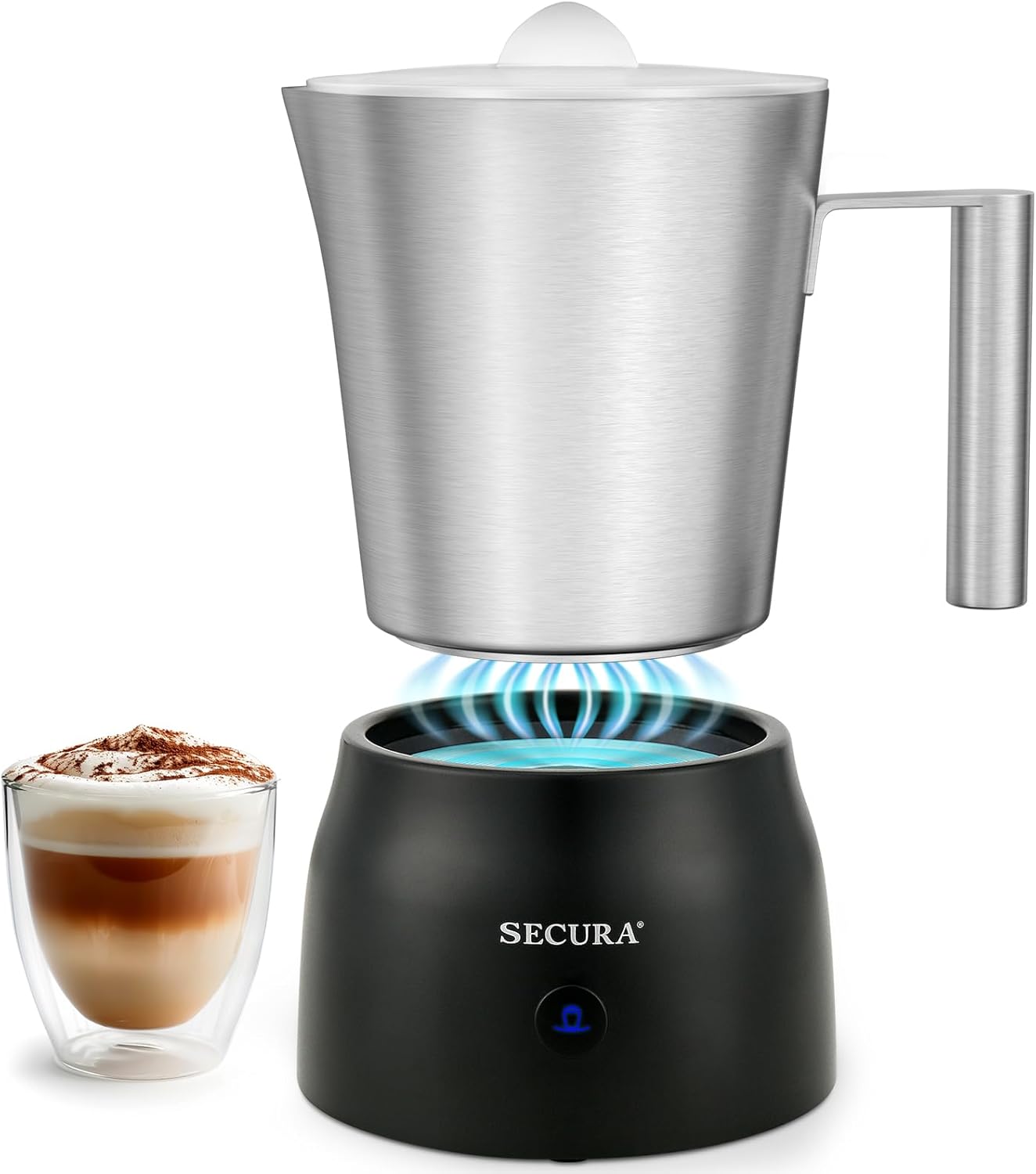 Secura Milk Frother: Hot/Cold Foam in Seconds!