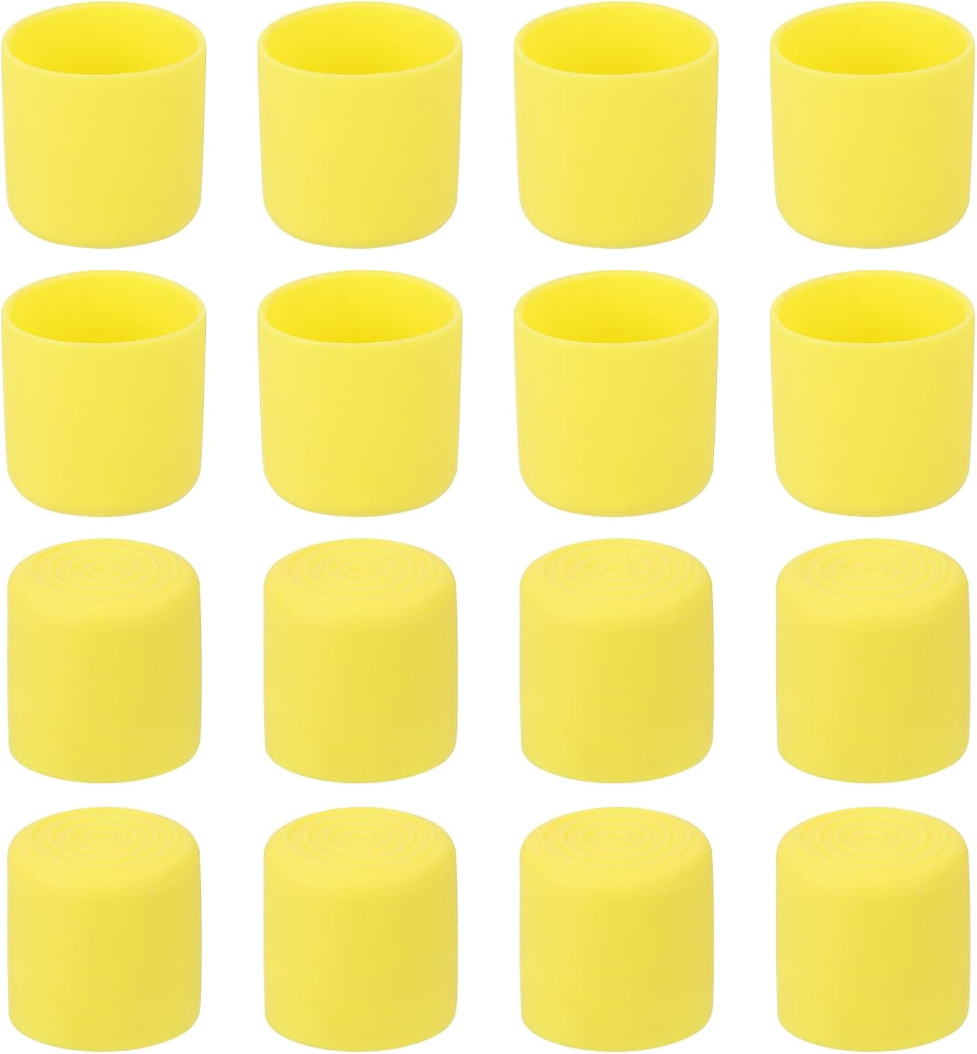 16Pcs Non-Slip 1 Chair Leg Caps - Yellow