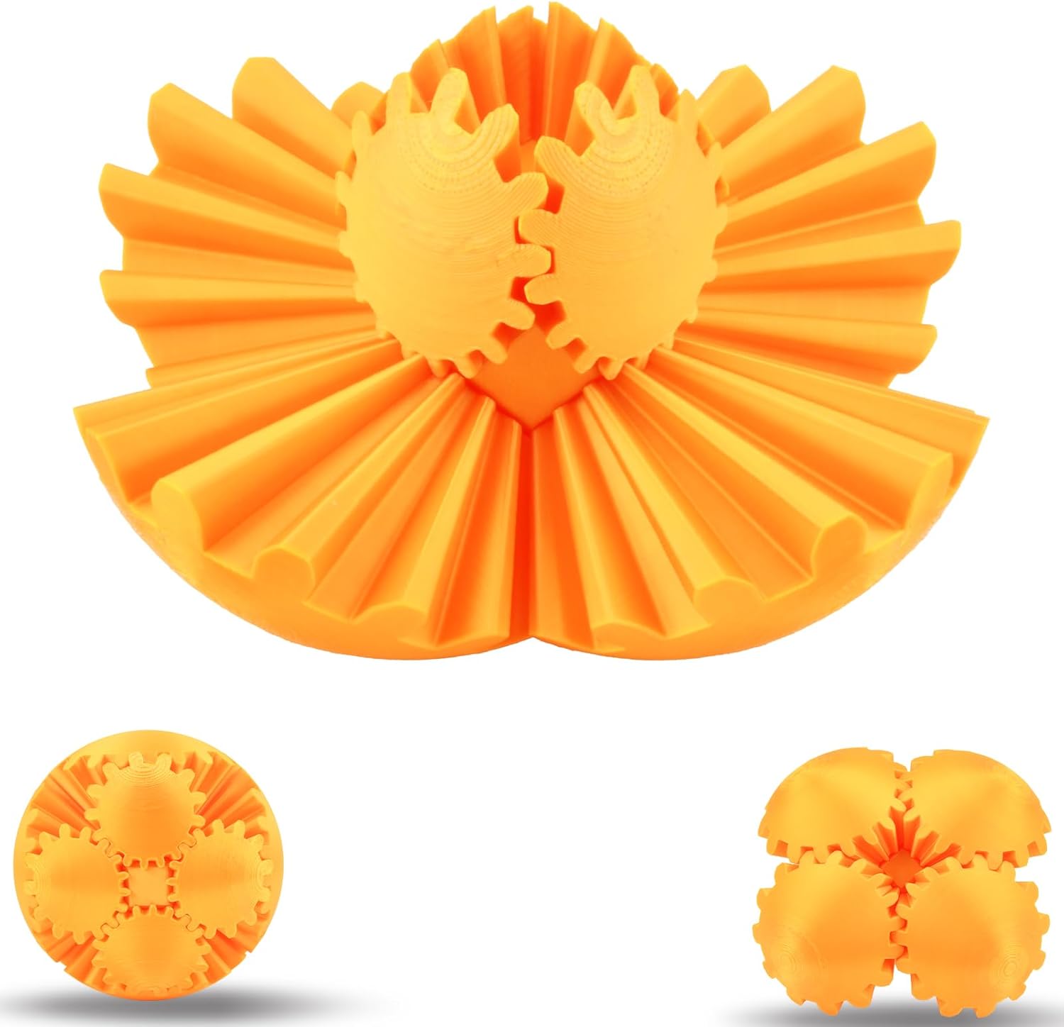 3D Printed Colorful Gear Sphere for Stress Relief