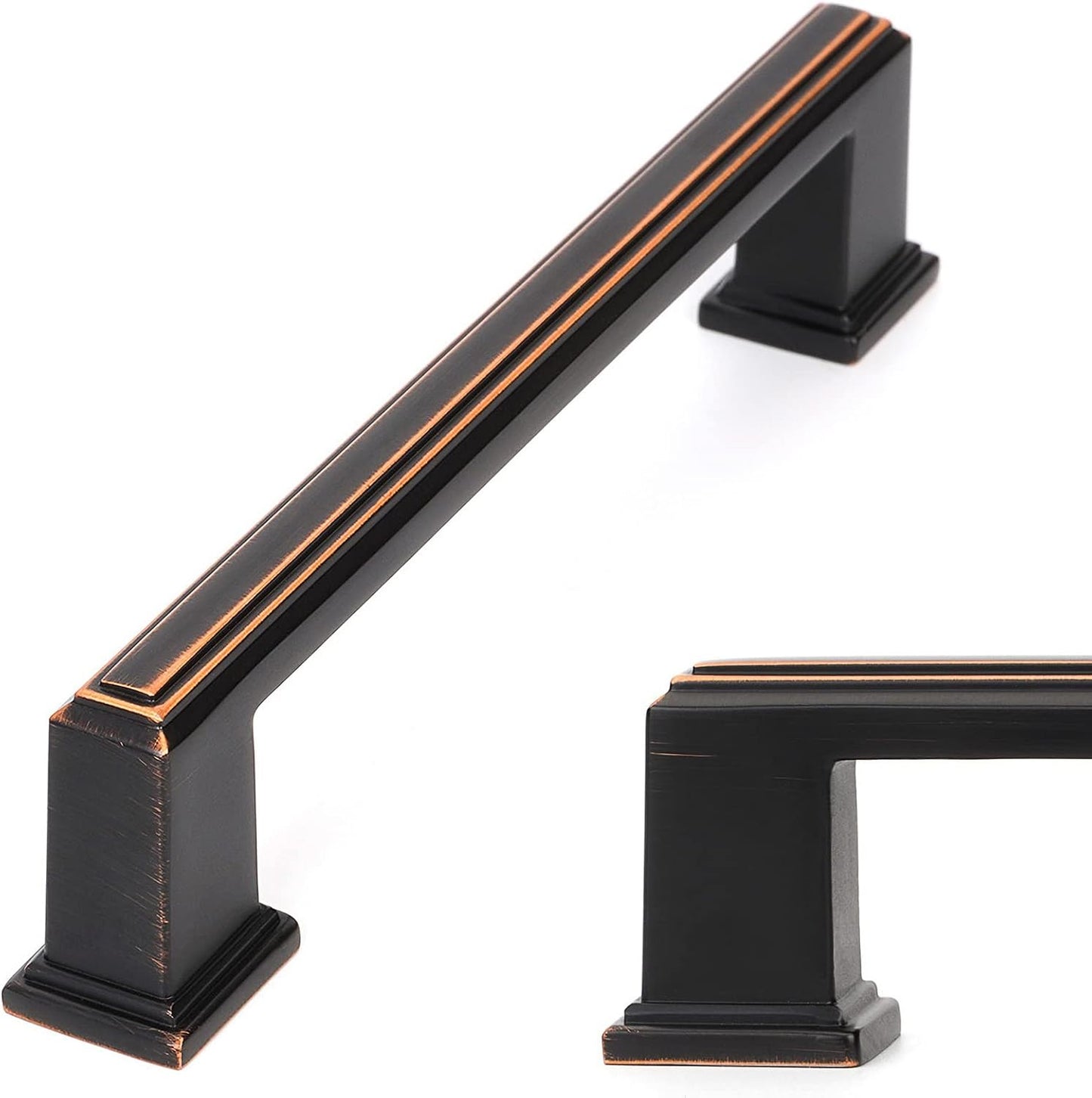 KOOFIZO 10 Pack 5 Inch Cabinet Pulls - Oil Rubbed Bronze Handles