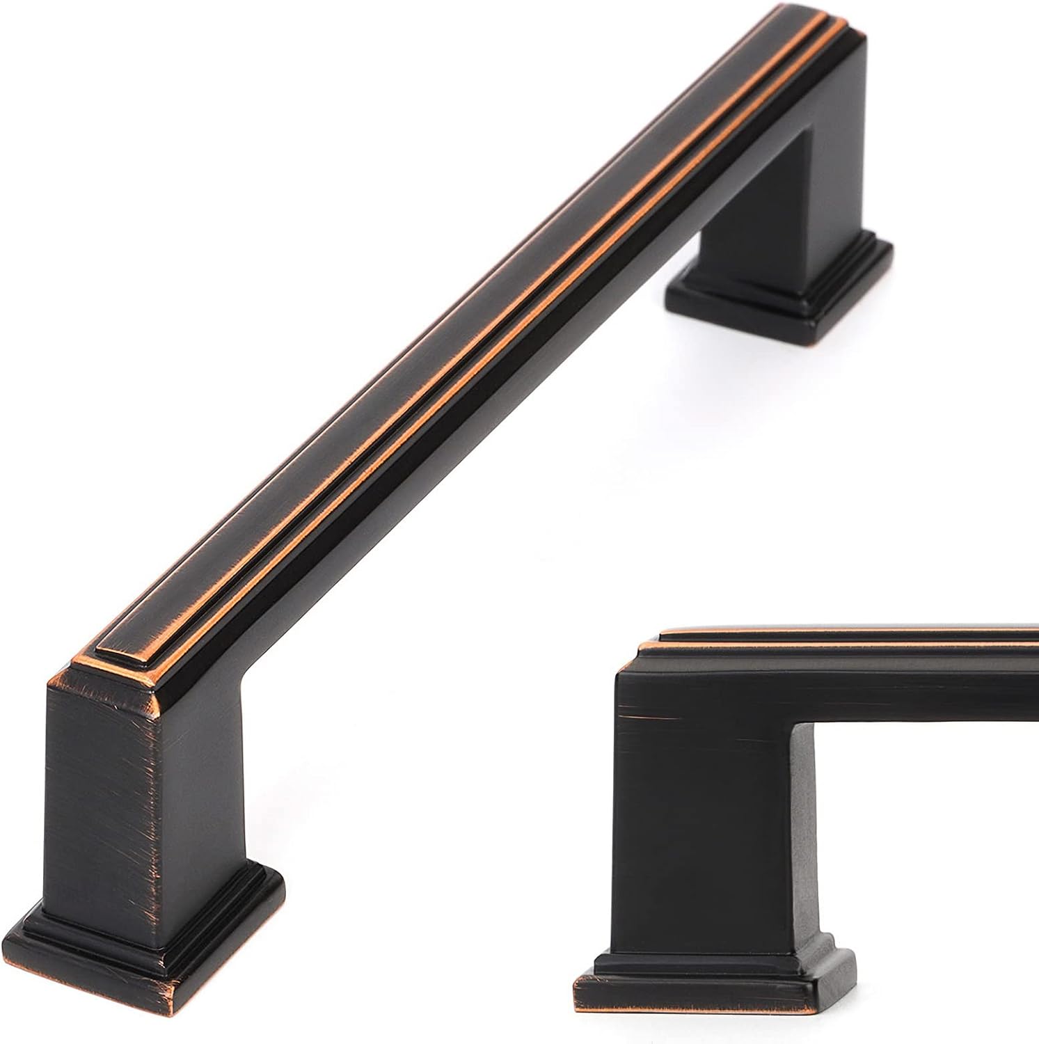 KOOFIZO 10 Pack 5 Inch Cabinet Pulls - Oil Rubbed Bronze Handles