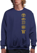 Denver Nuggets LC Stacked Logo Crew Fleece - Official Team Sweatshirt