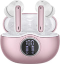 40 Hrs Playtime Wireless Earbuds - Deep Bass, Noise Cancelling - Rose Gold