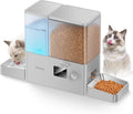 36-Cup 5L Food + 3.5L Water Automatic Cat Feeder and Dispenser - Grey