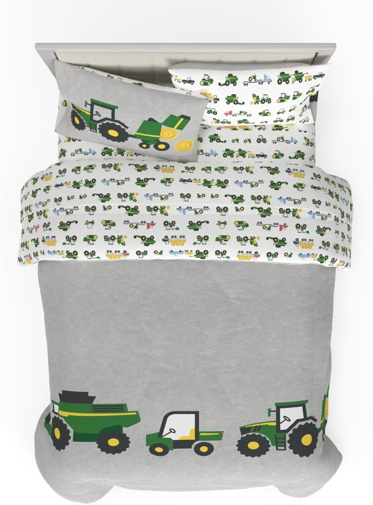 John Deere Farm Equipment Bedding Set for Full Size Beds