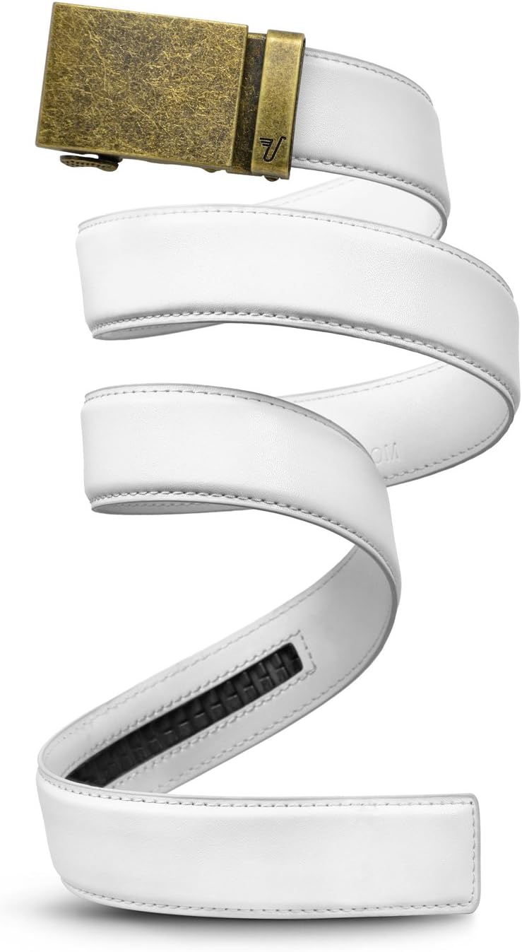 Mission Belt Men's Leather Ratchet Belt for Perfect Fit Every Time