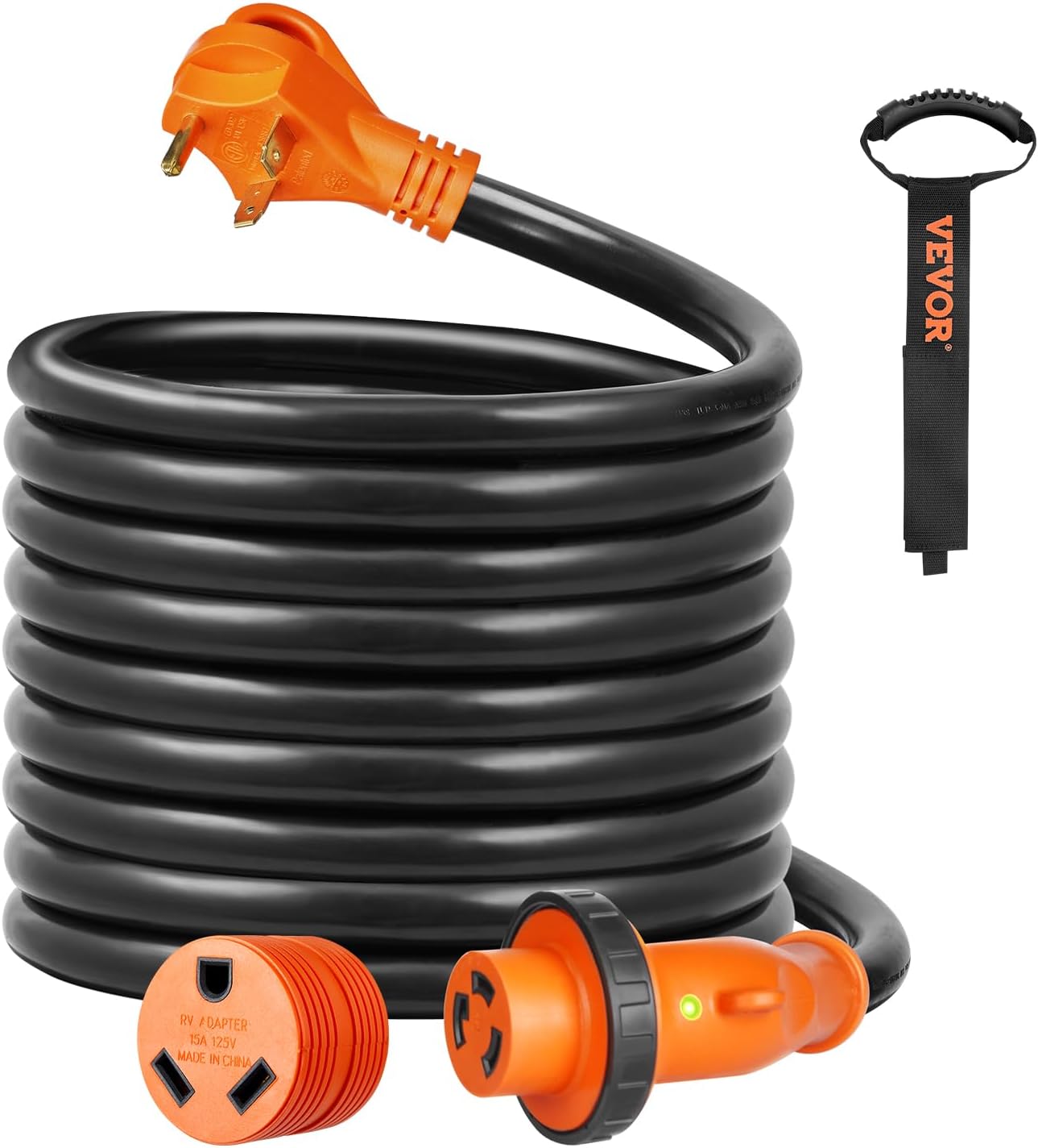 VEVOR 25 Feet RV Power Cord - Heavy Duty 30 Amp Generator Cord