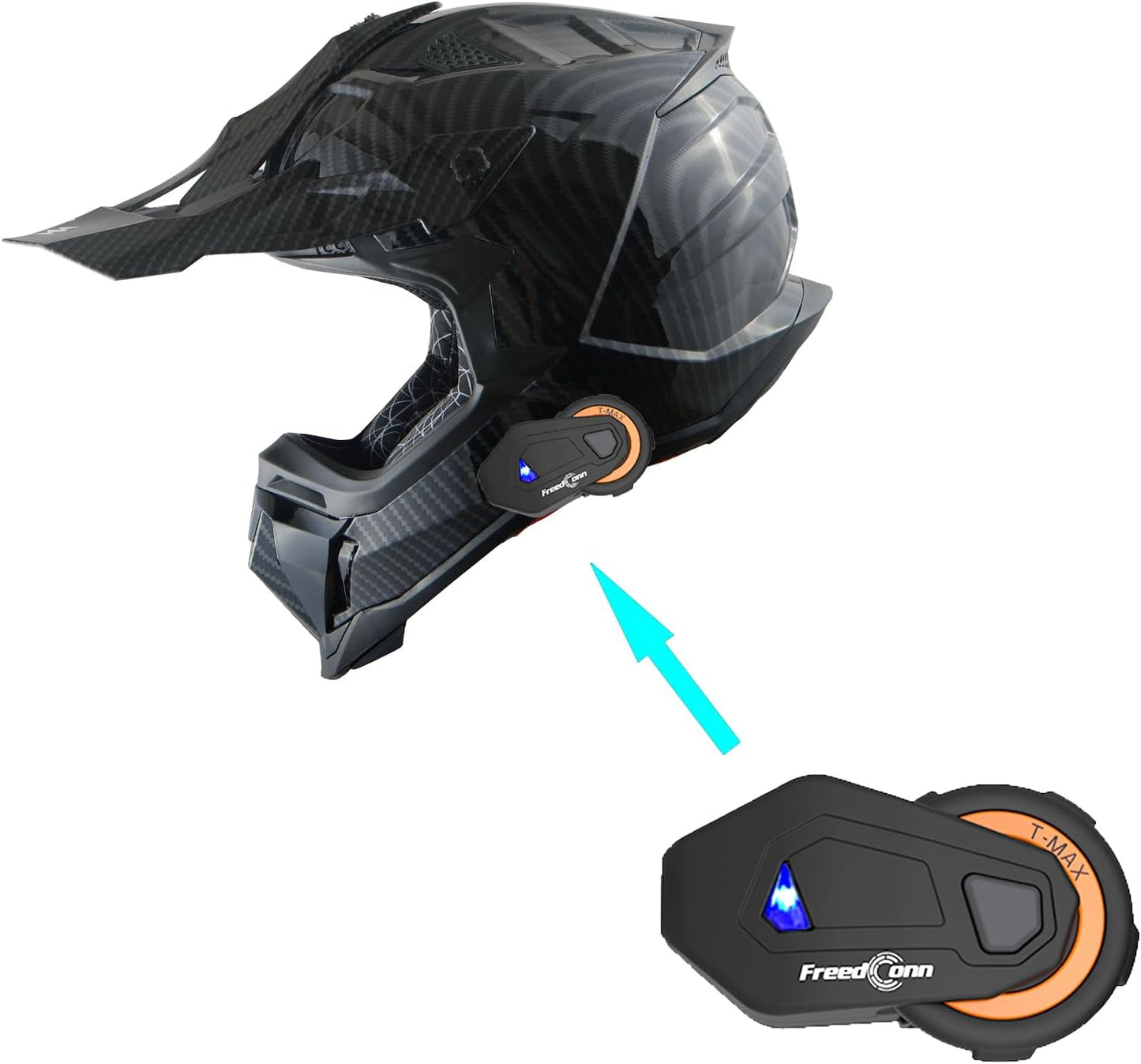 1Storm Adult Motocross Helmet with Bluetooth Headset for Riders
