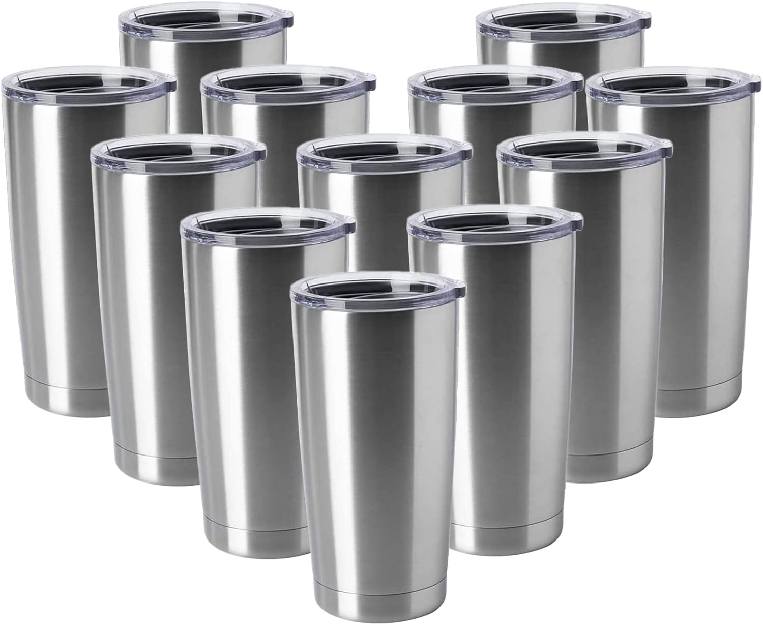 20oz Stainless Steel Tumblers for Hot and Cold Drinks - 12 Pack