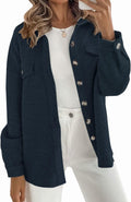 Women's Oversized Shacket Jacket - Lightweight Fall Shirt Coat