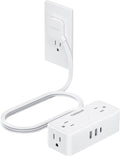 TESSAN White Extension Cord Power Strip with USB C - Compact 7-in-1