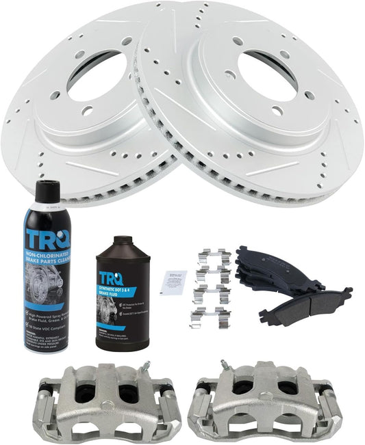 TRQ Performance Brake Pad & Rotor Kit for Ford Explorer 2006-2010
