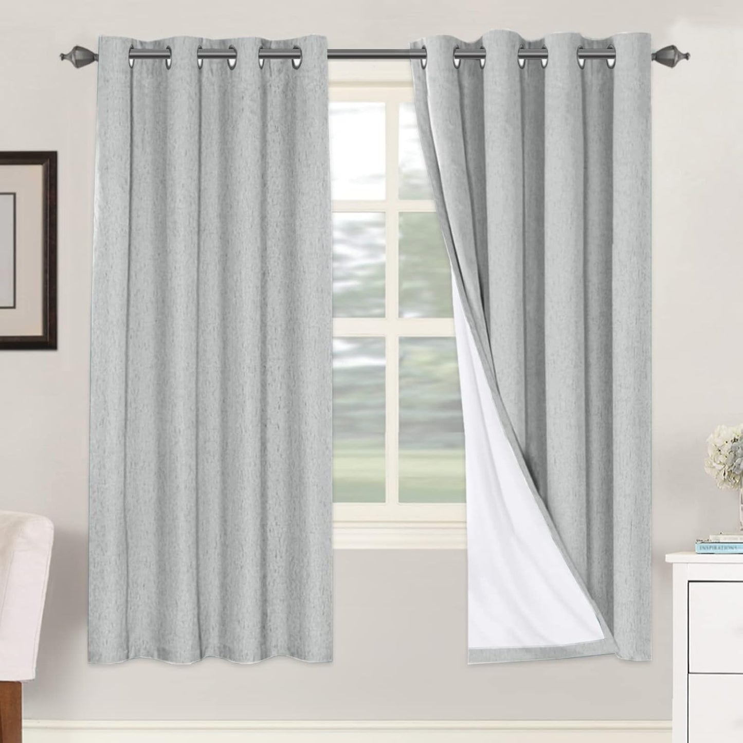 H.VERSAILTEX 100% Blackout Curtains for Bedroom and Living Room
