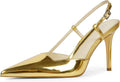 Closed Toe Slingback Heels Women Pumps Strappy Pointed Toe Stiletto