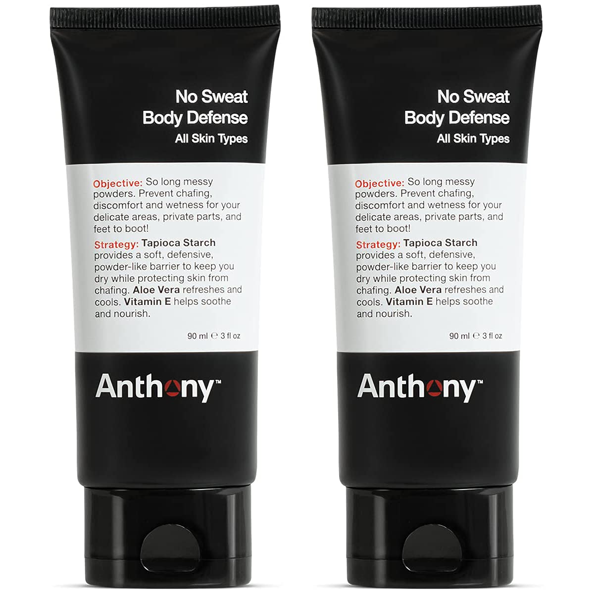 Anthony No Sweat Body Defense Deodorant for Men - Talc-Free