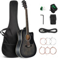 Full Size 6 String Acoustic Electric Guitar 41in Cutaway - Matte