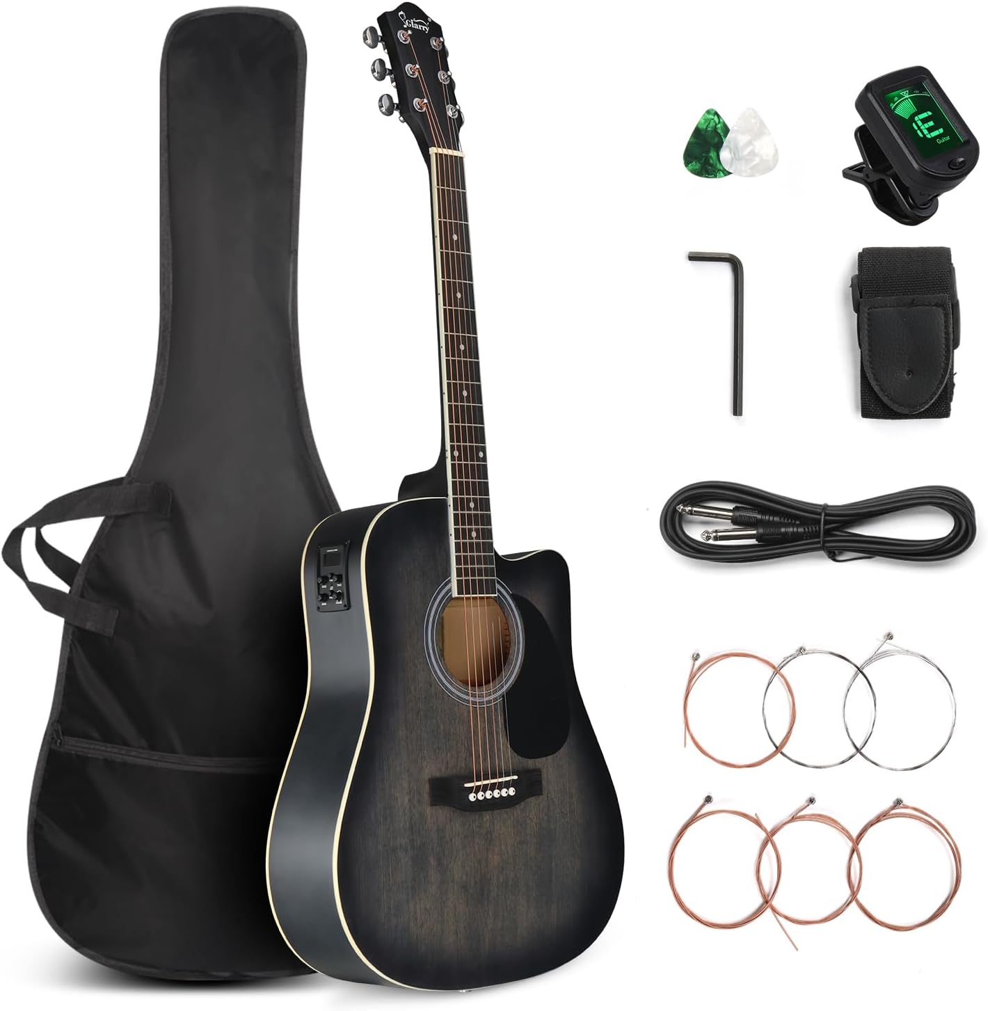 GLARRY Full Size Acoustic Electric Guitar Beginner Kit Review