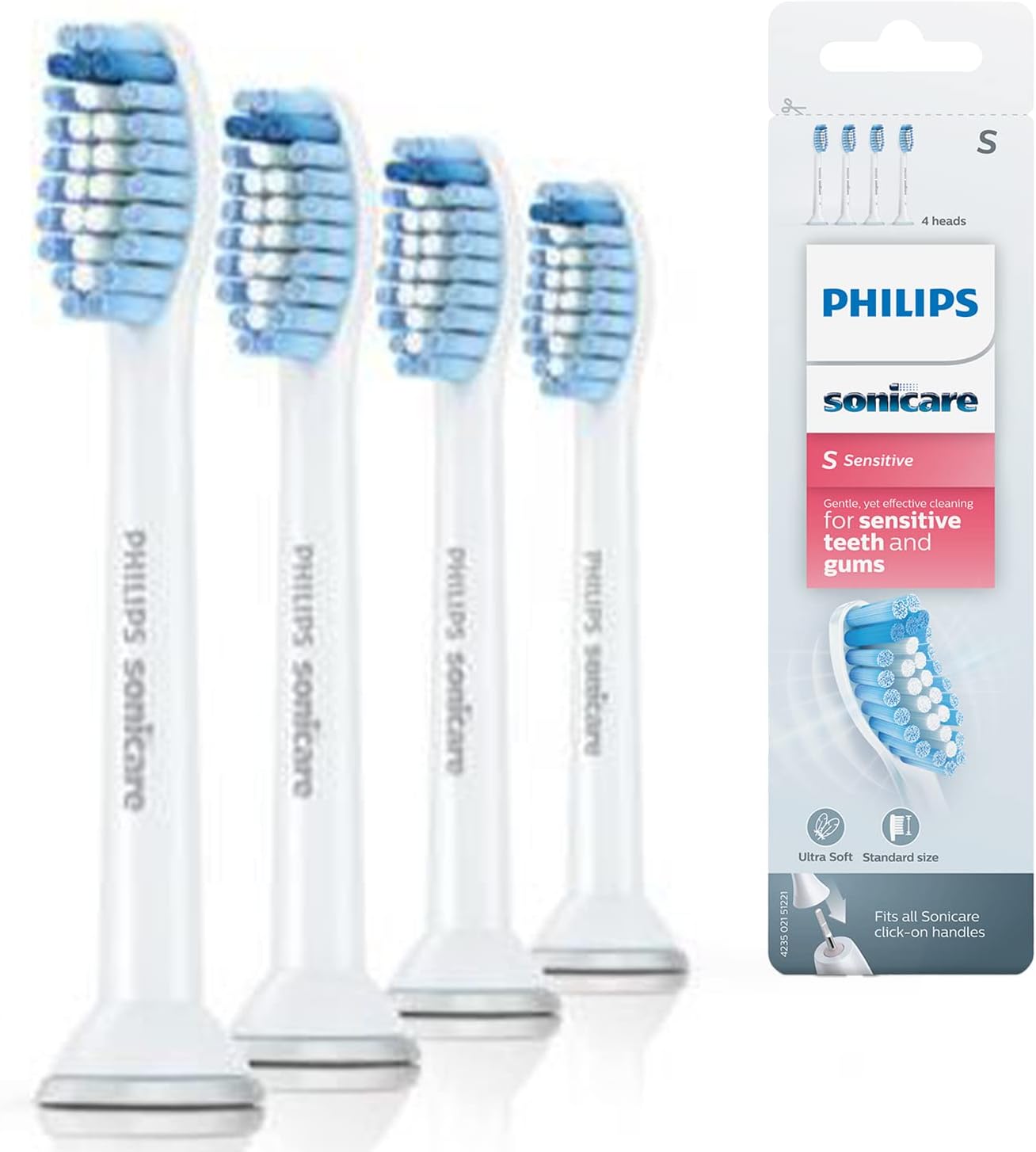 Philips Sonicare Sensitive Brush Heads for Gentle Cleaning