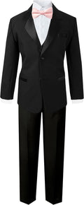 Spring Notion Boys' Classic Fit Tuxedo Set No Tail (Style 38HG)