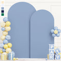 Dusty Blue Arch Cover Spandex Backdrop Covers 7.2 and 6ft - Elegant