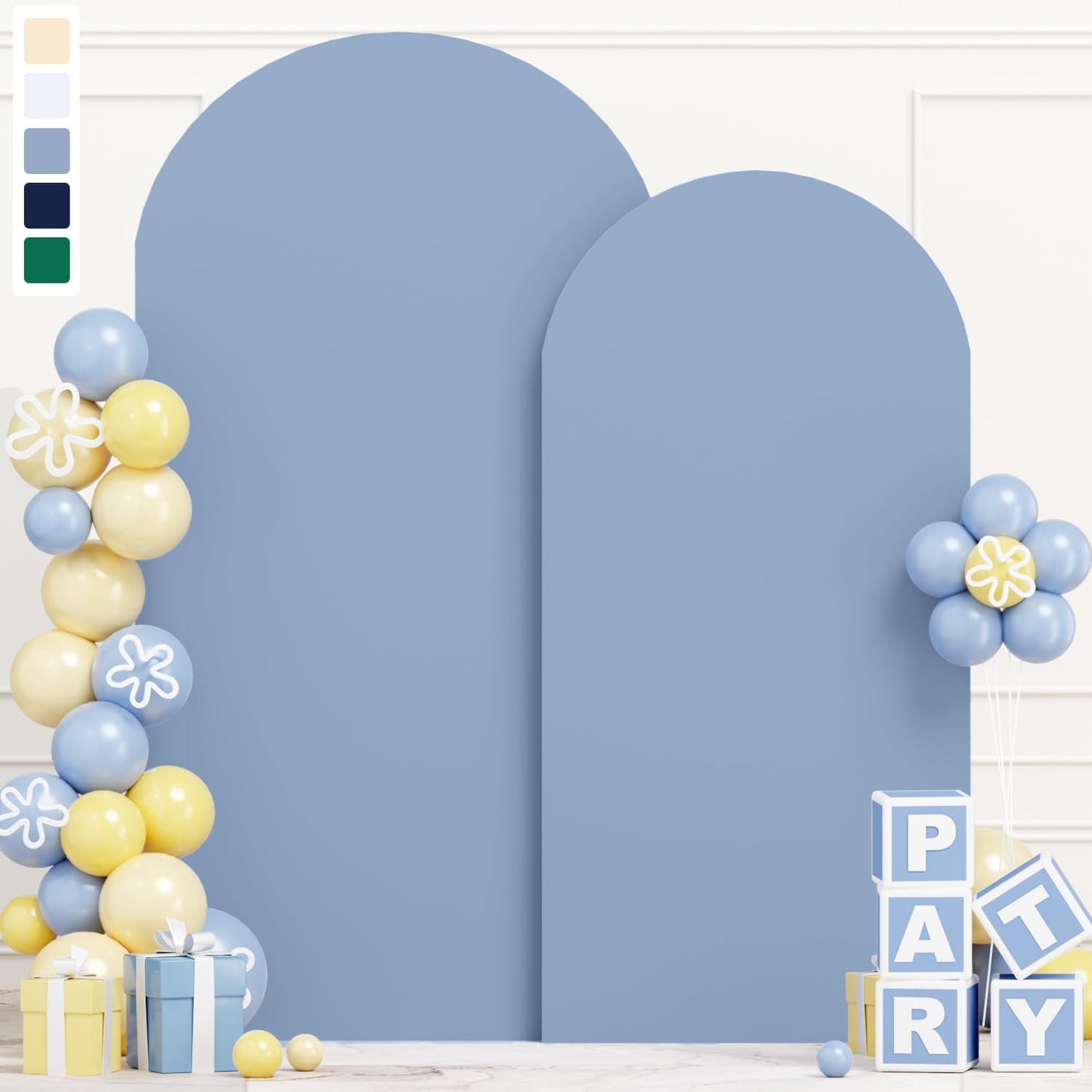 Dusty Blue Arch Cover for Wedding and Party Decorations