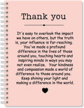 Thank You Pink Hardcover 160 Pages Spiral Notebooks - Compact A5