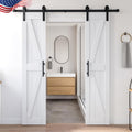 18in x 84in MDF Double Barn Door with 6ft Hardware Kit - Easy Install