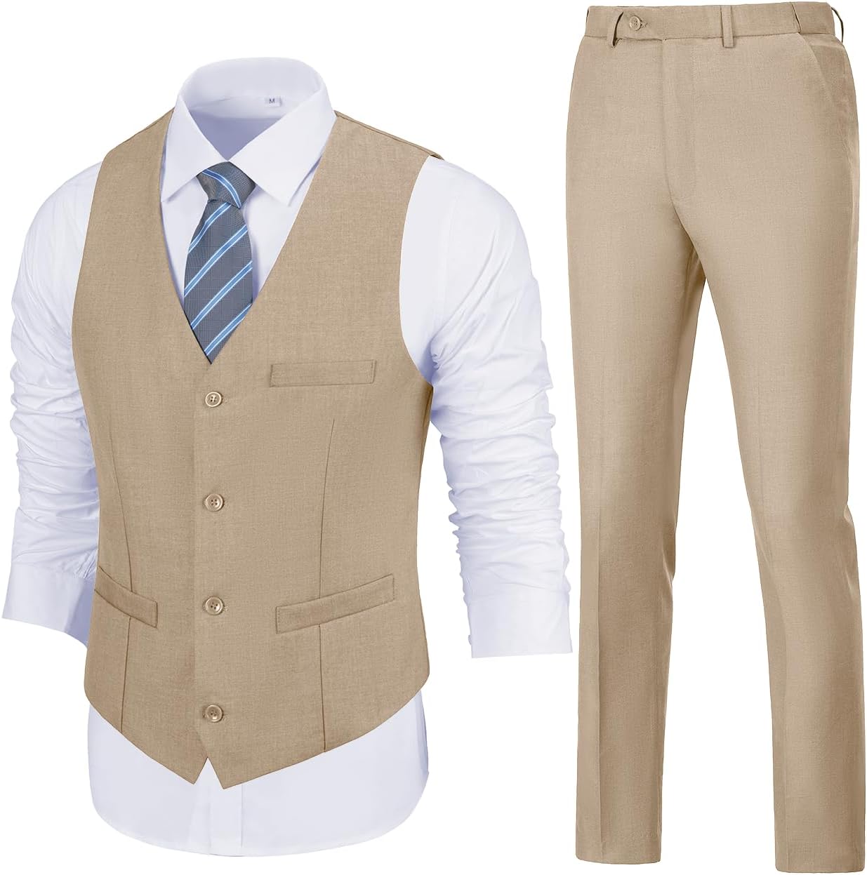 Mens Slim Fit 2 Piece Suit Set for Weddings and Formal Events