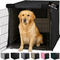 Dog Crate Cover 42 in Wire Kennel - Light Reducing Black Privacy