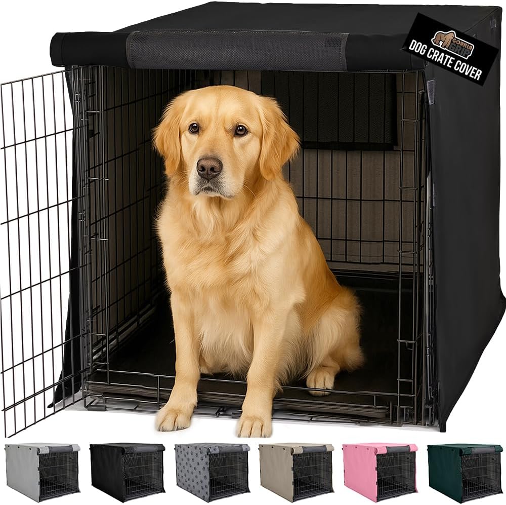 GORILLA GRIP Dog Crate Covers for 42 in Wire Kennels and Crates