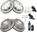 TRQ Front & Rear Brake Pad & Rotor Kit Semi-Metallic - Complete DIY