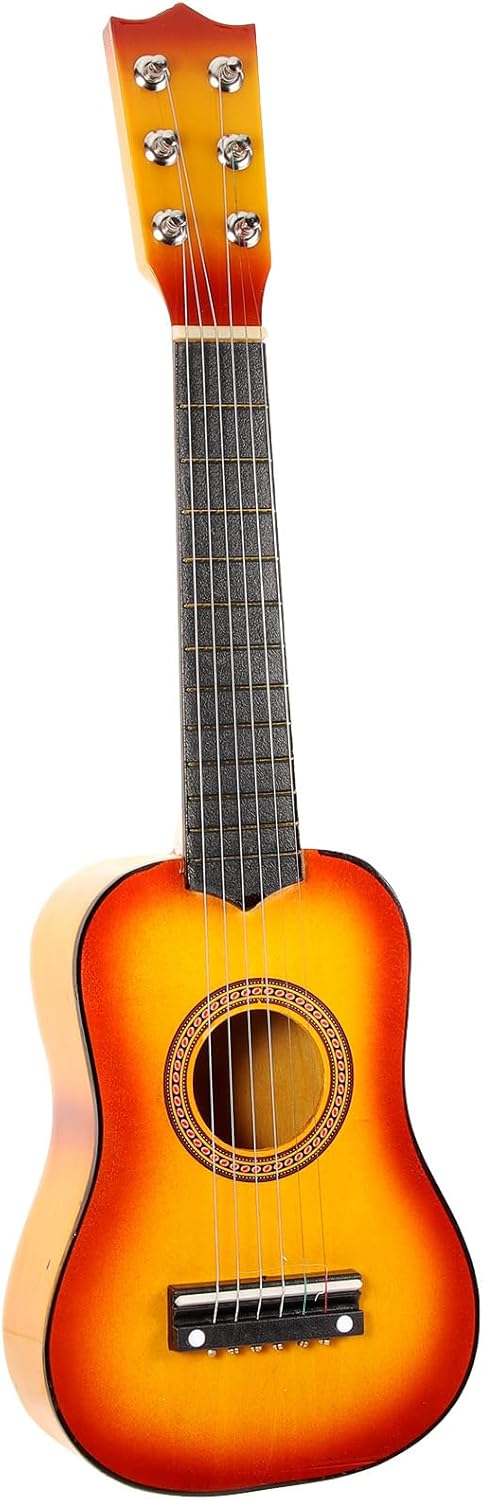Adjustable String Kids' Acoustic Guitar in Sun Color