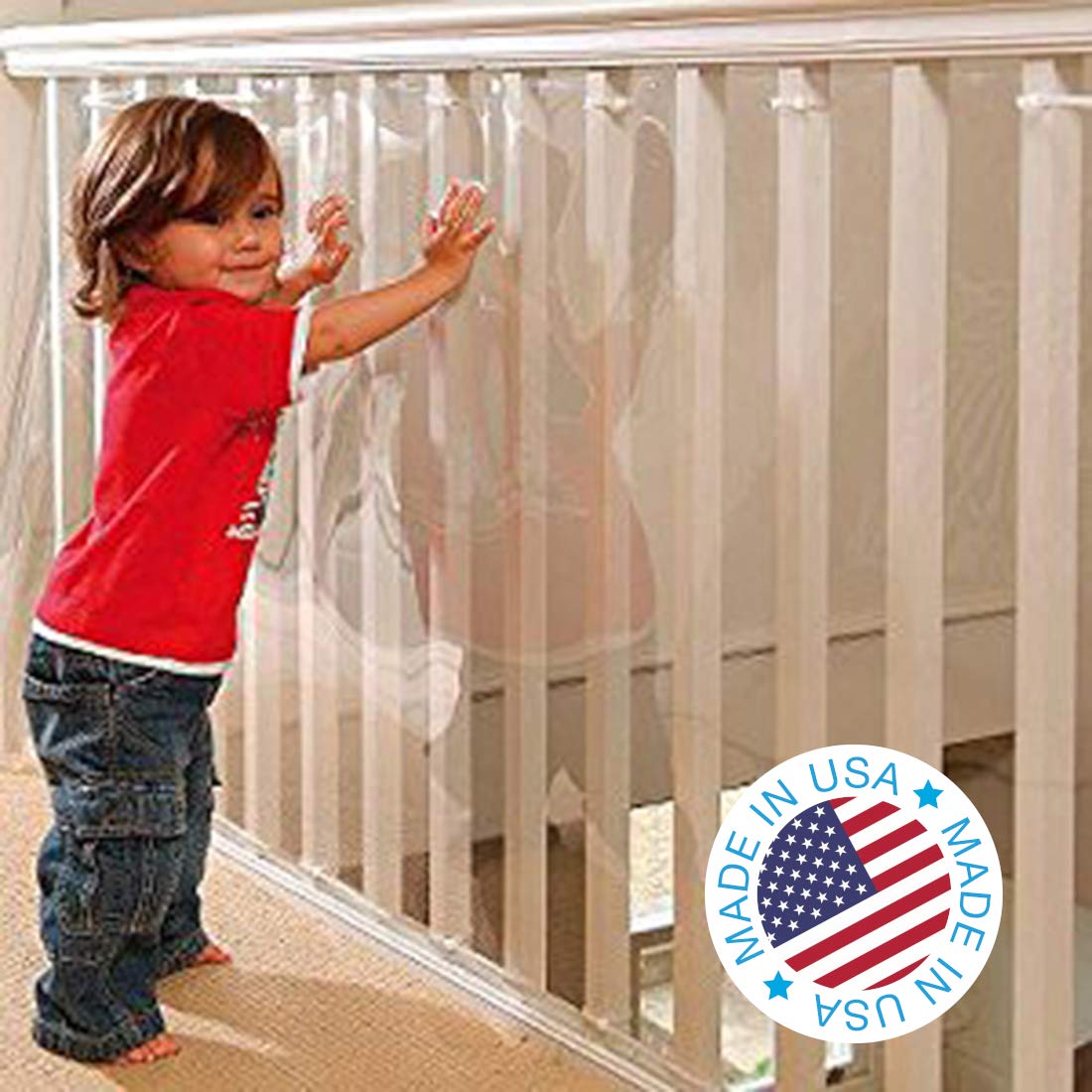 KidKusion Indoor Outdoor Banister Guard for Safety and Style
