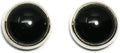 Black Onyx Sterling Silver Stud Earrings for Women - Handmade 925