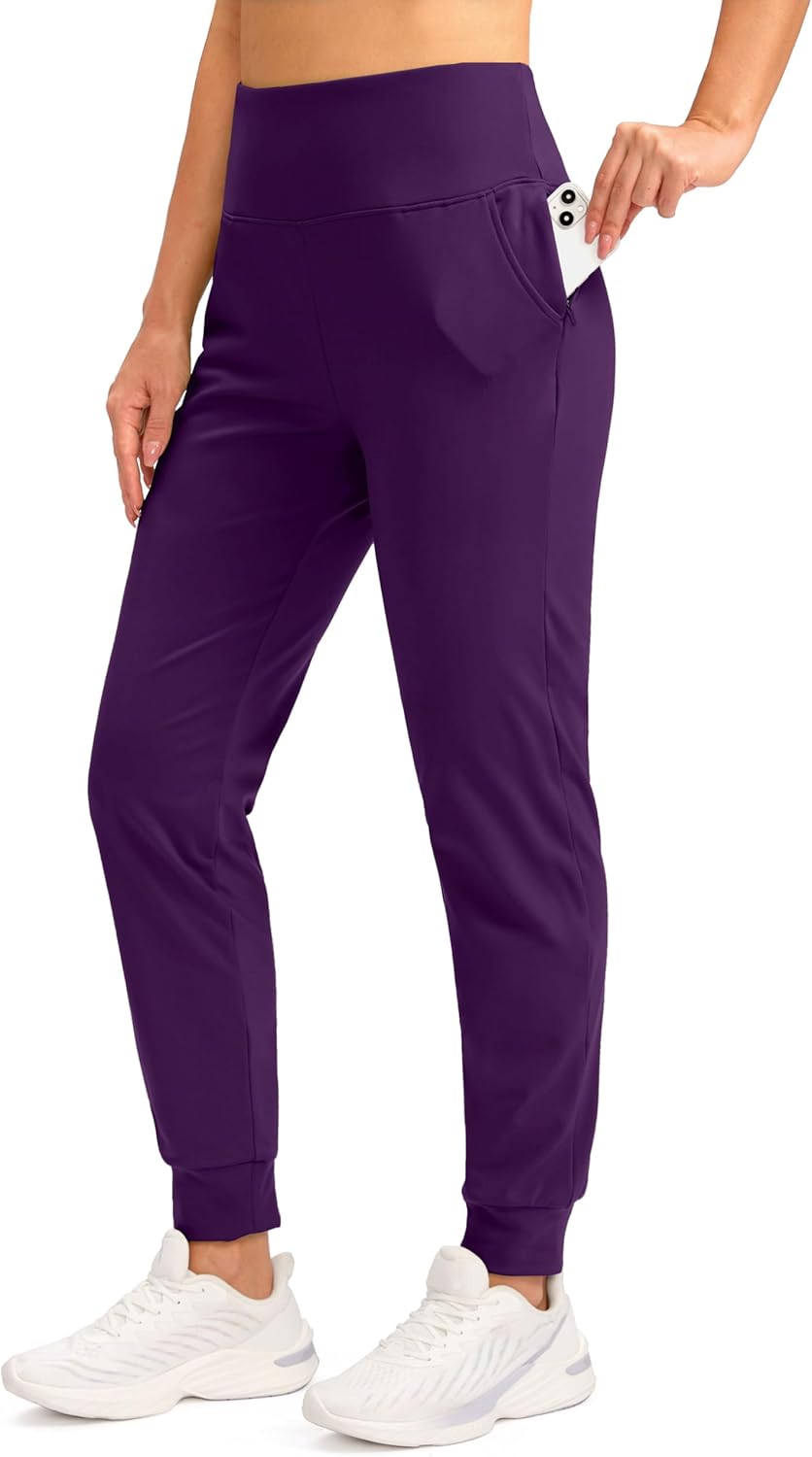 SANTINY Women's Fleece Lined Joggers for Winter Activities