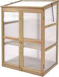Giantex Garden Portable Wooden Cold Frame Greenhouse Planter