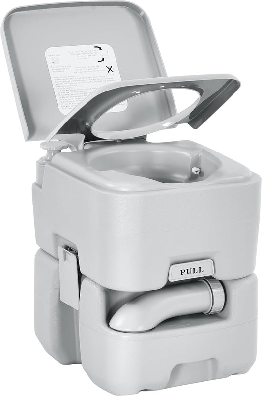 YITAHOME Portable Travel Toilet - Double Outlet Flush Pump
