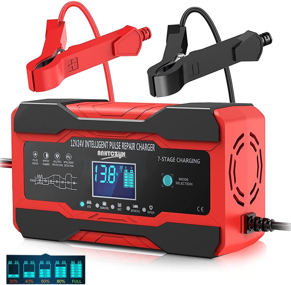 Yooya Smart 8-Amp Car Battery Charger - Maintain + Charge