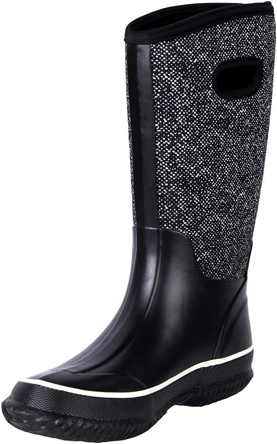 WTW Mid Calf Rain Boots for Women - Waterproof Insulated Comfort