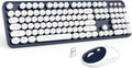 MOFII Wireless Keyboard and Mouse Combo, Dark Blue - Full Size 2.4G