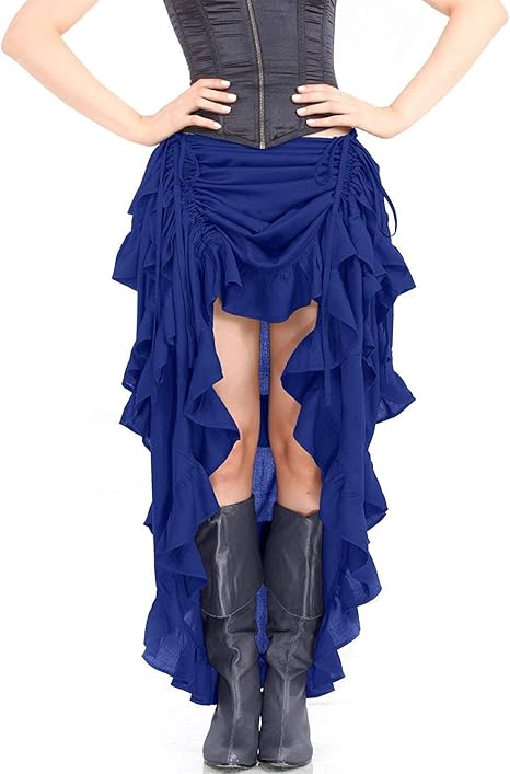 Steampunk Victorian Cosplay Costume High-Low Show Girl Skirt