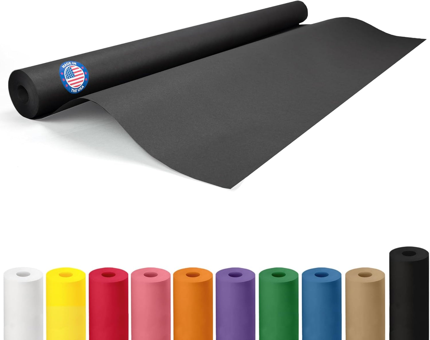 Black Paper Roll 36in x 100ft - Eco-Friendly Kraft for Crafts