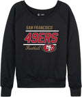Team Fan Apparel NFL Womens Slouchy Crew Neck Pullover - Comfortable