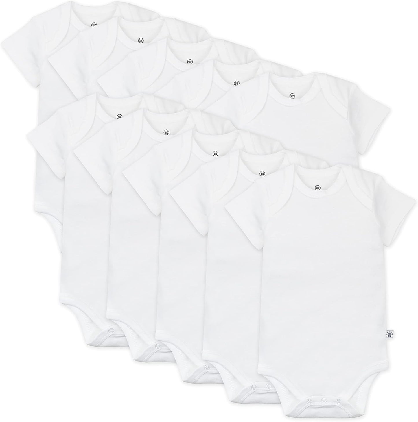 Honestbaby 10-Pack Short Sleeve Bodysuits for Infants Unisex