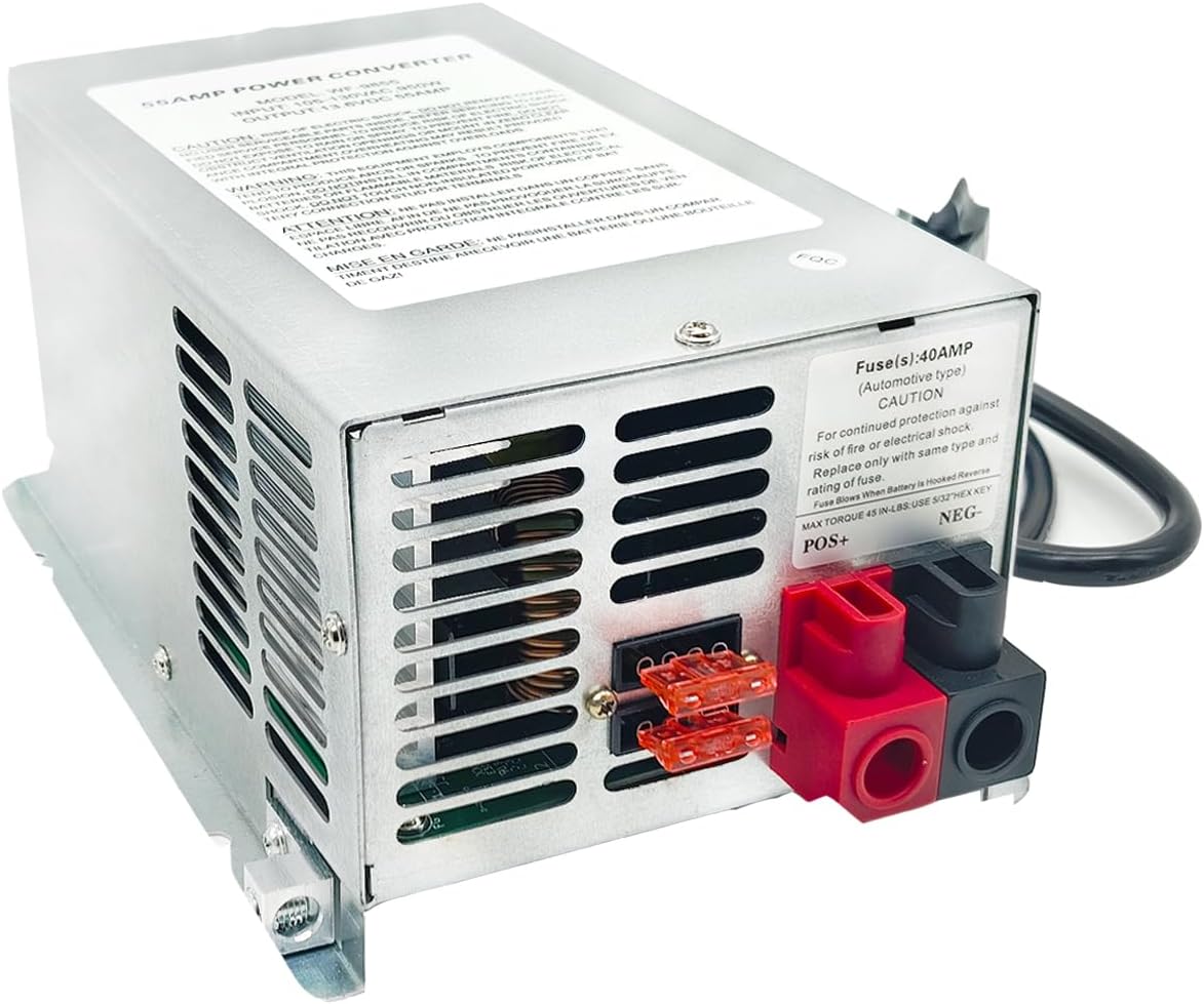 2025 Upgrade WF-9855 55 Amp Power Converter for RV Trailers