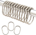 Easy Glide Rustproof Stainless Steel Shower Rings Set of 12