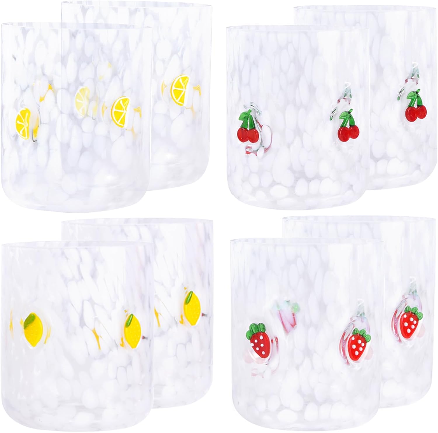 8 PCS 14 Ounce Juice Glasses for Stylish Entertaining