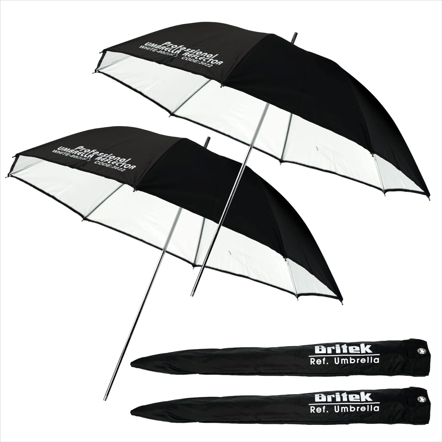 Britek 32 Black + White Reflector Umbrella for Photography