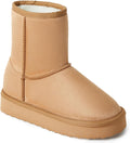Girls Winter Mid Calf Snow Boots - Warm Faux Fur Lined