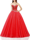 Women's Quinceanera Ball Gown Dress Featuring Sweetheart Design